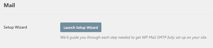 Setup wizard provided by the plugin