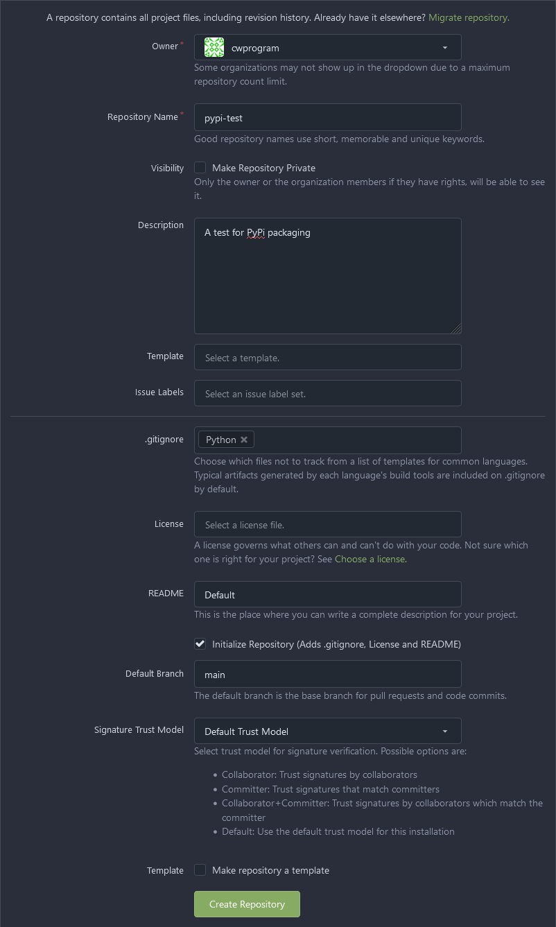 Repository Setup