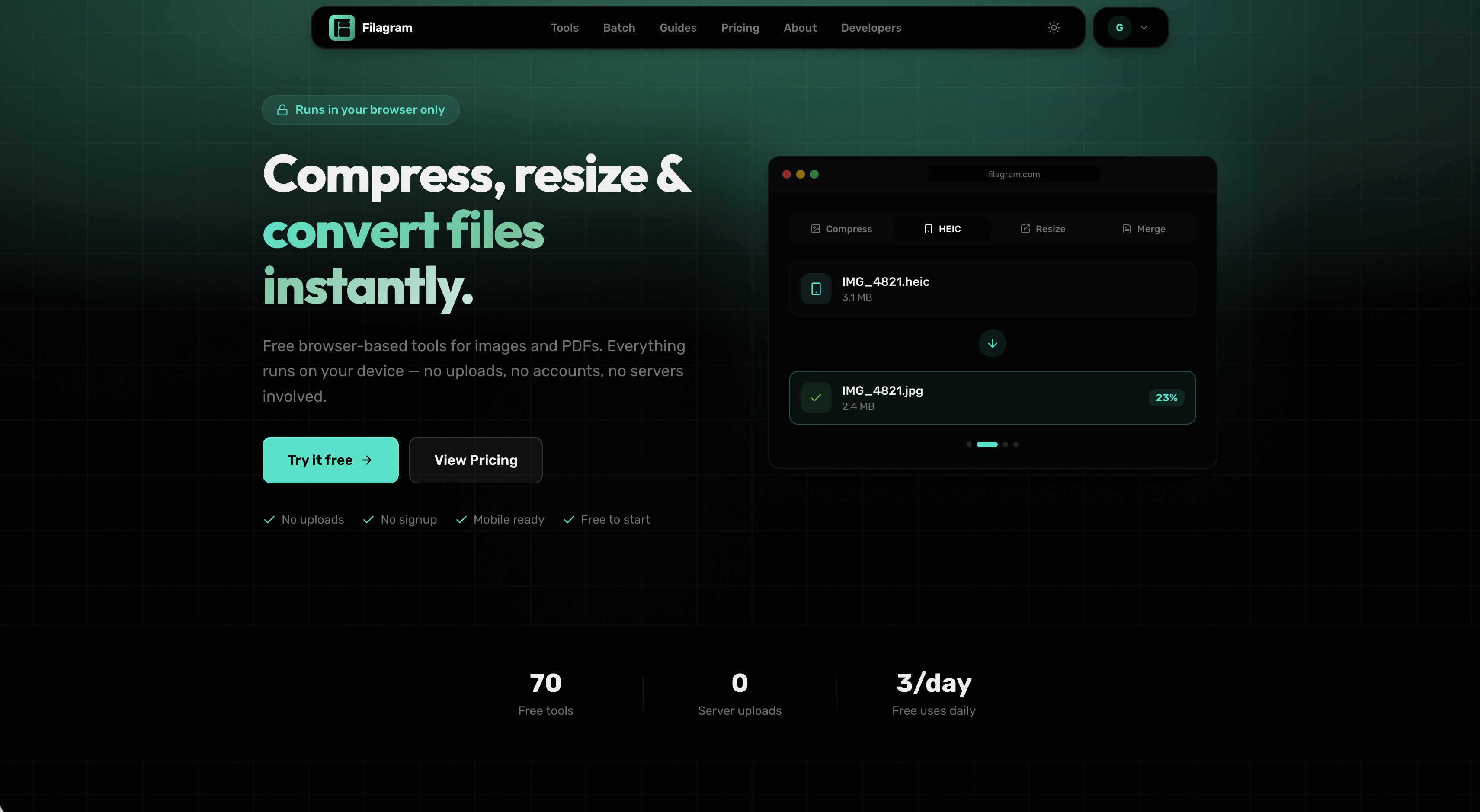 Filagram Privacy Tool