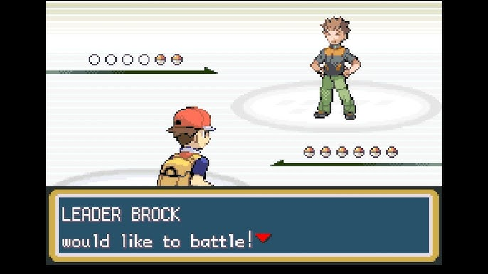 Nintendo Pokemon Fire Red Brock Battle