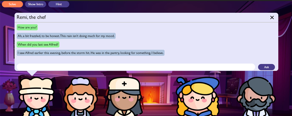 Screenshot of game 'Mystery at Darkwood Manor'