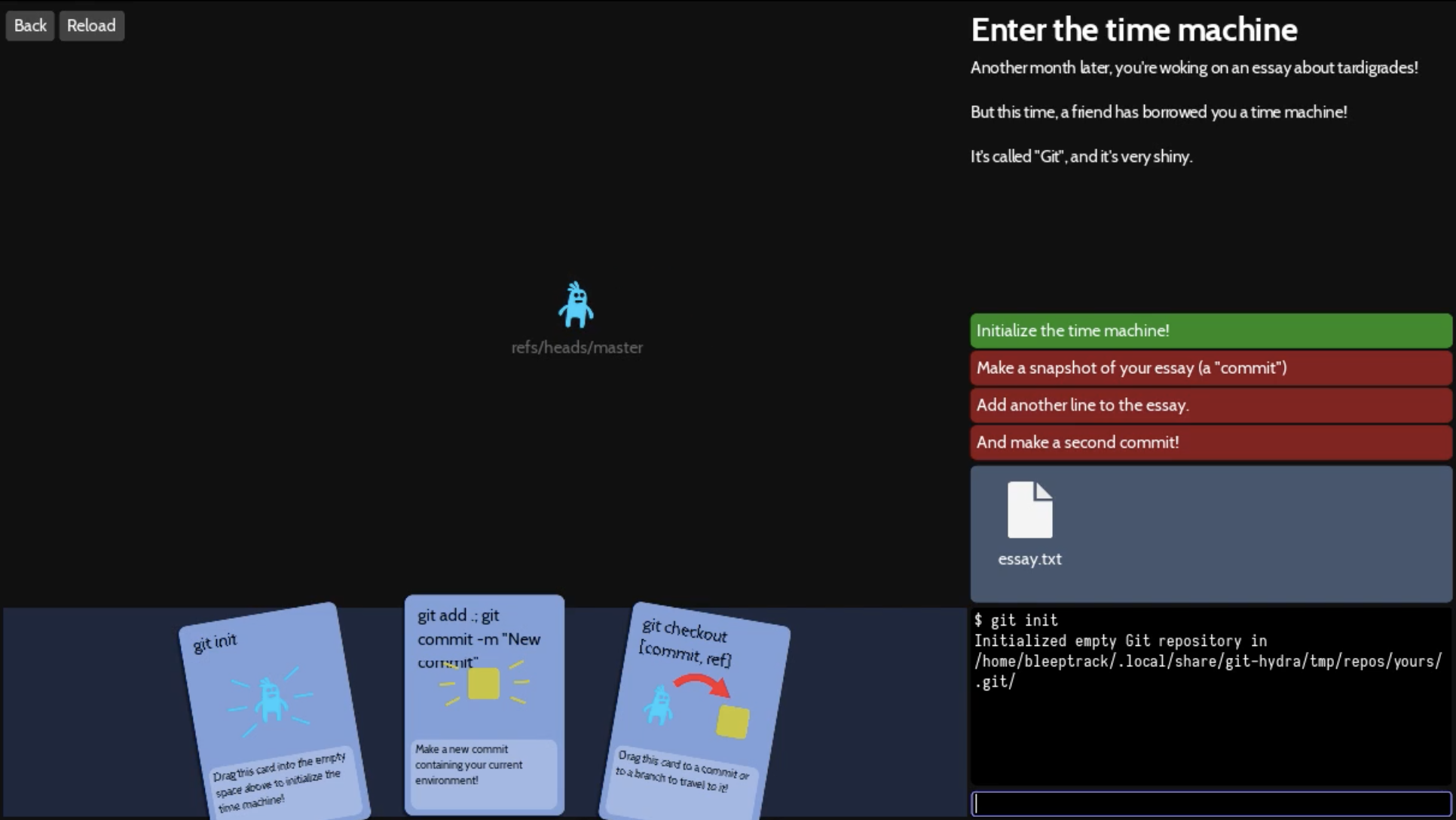 Screenshot of Oh My Git! Gameplay