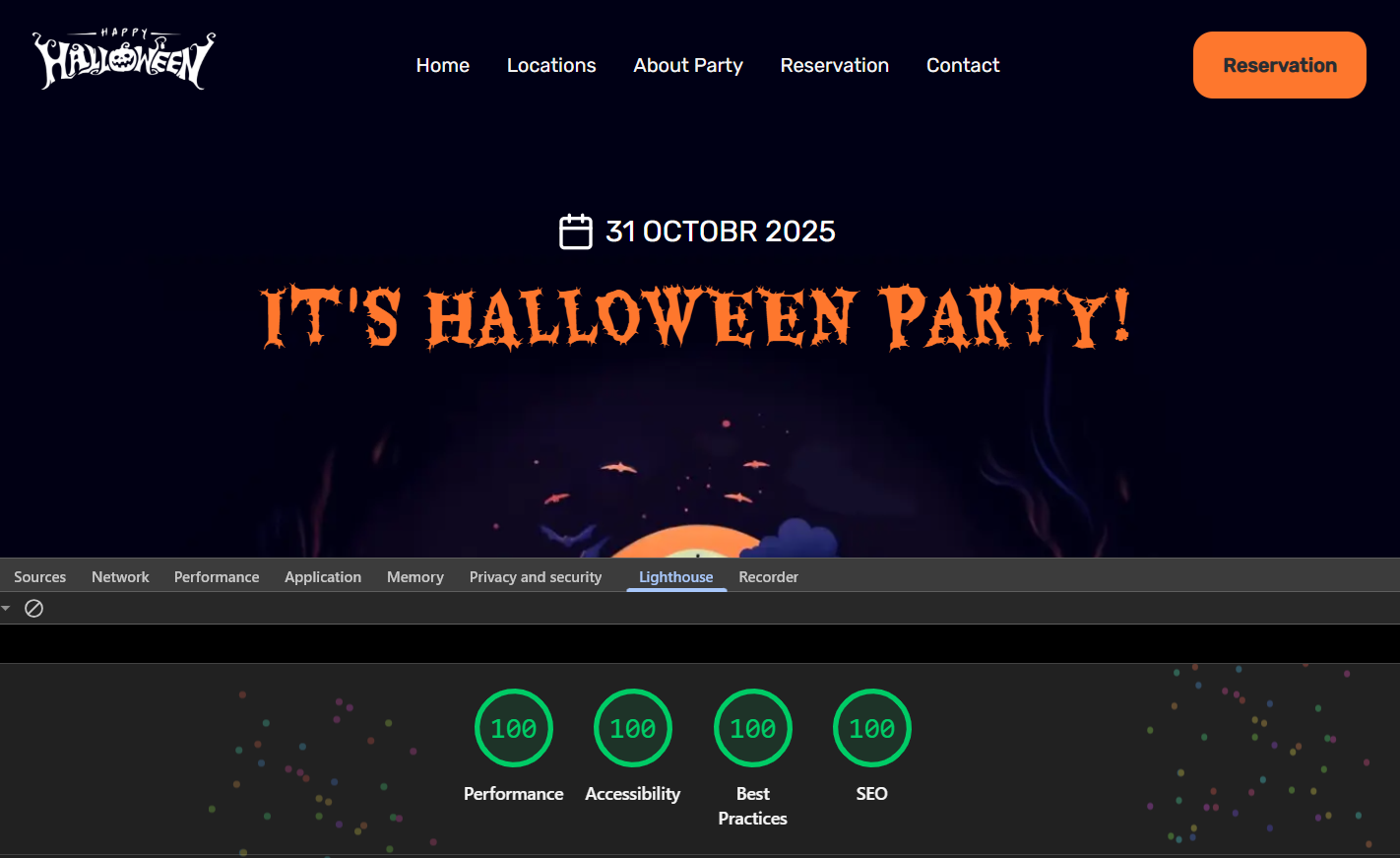 最佳效能、可存取性、SEO最佳實踐截圖