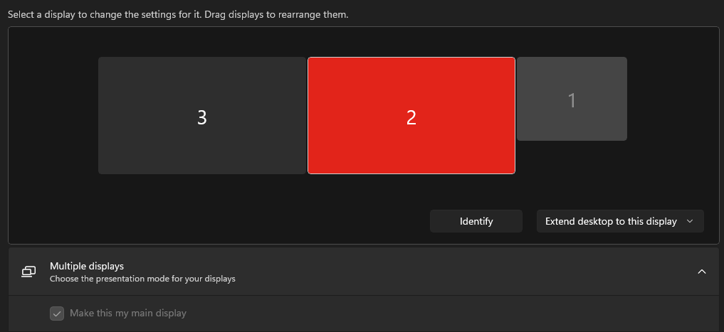 Double monitor setup