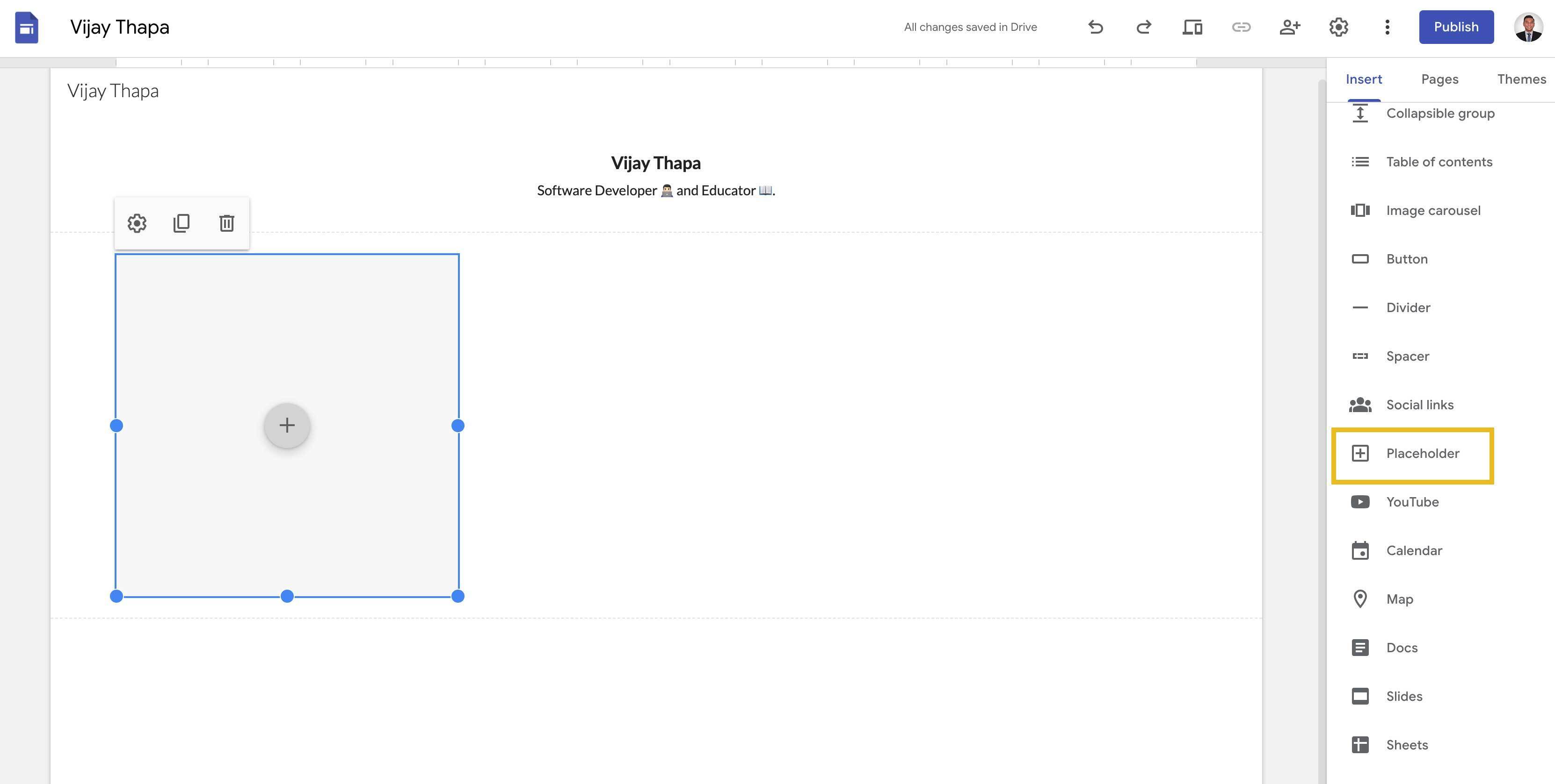 Adding Placeholder to Design