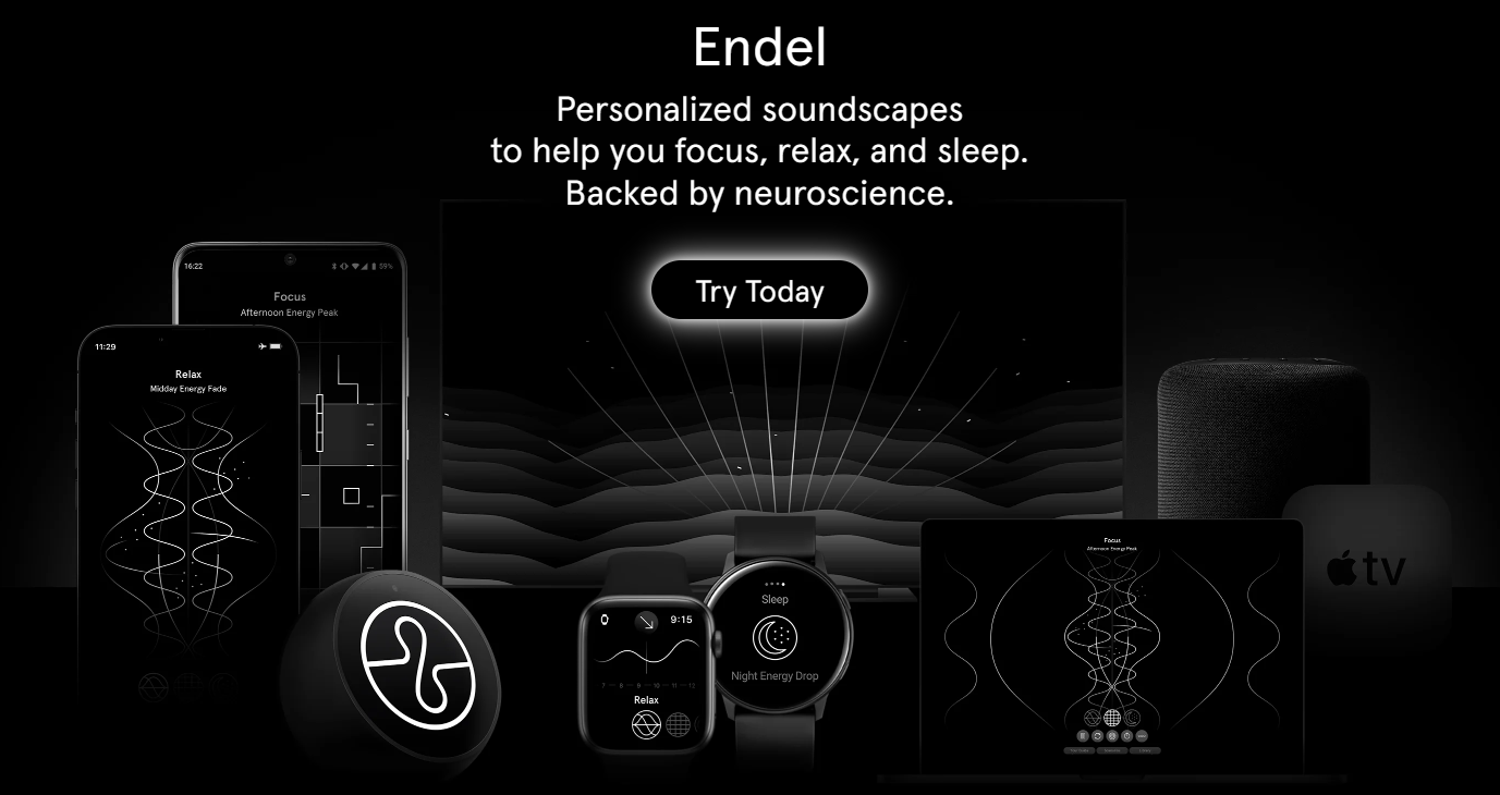 Endel homepage