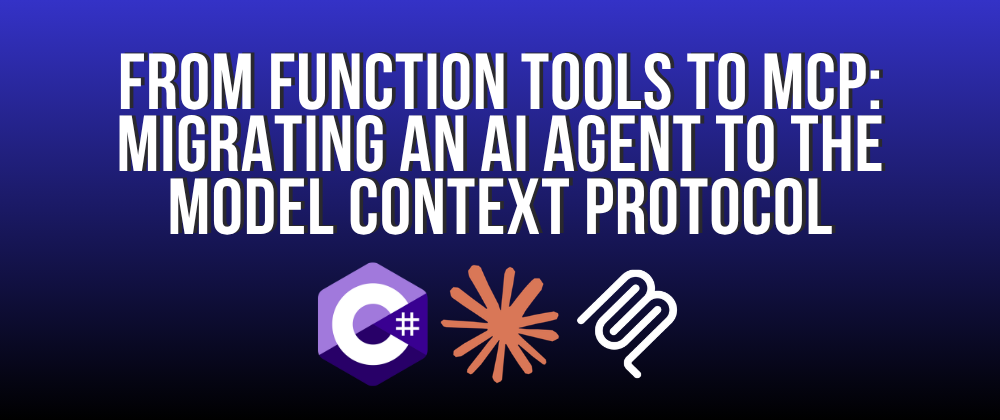Migrating a .NET AI agent from function tools to MCP client integration, showing the architectural shift from duplicated HTTP tool classes to a single MCP Server.