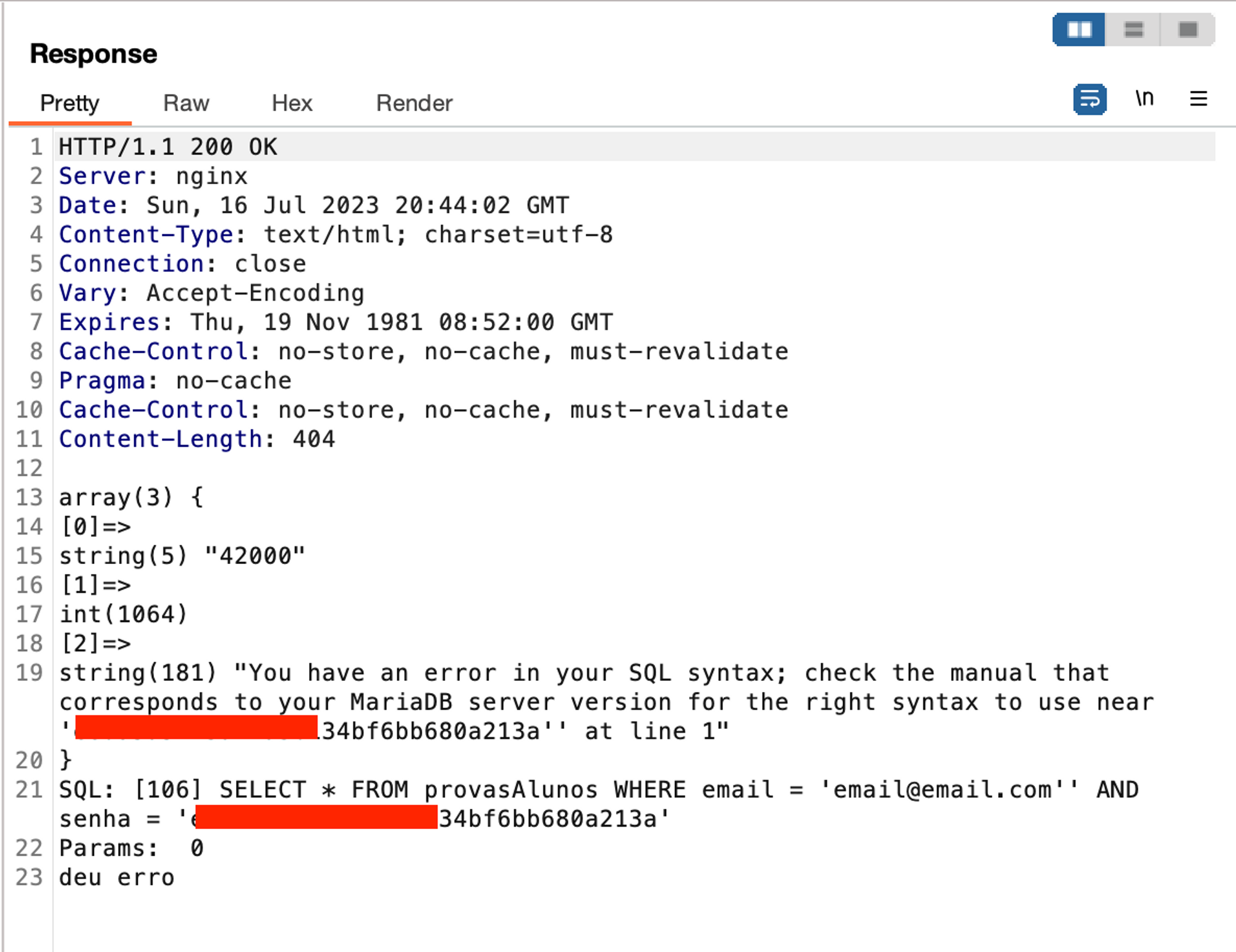 response to the attack
