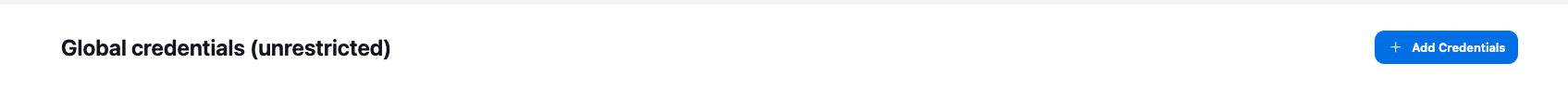 Add Credentials