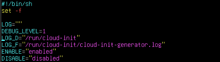 Snippet of the system-generators file. One of the lines contains the location of the log file for this script.