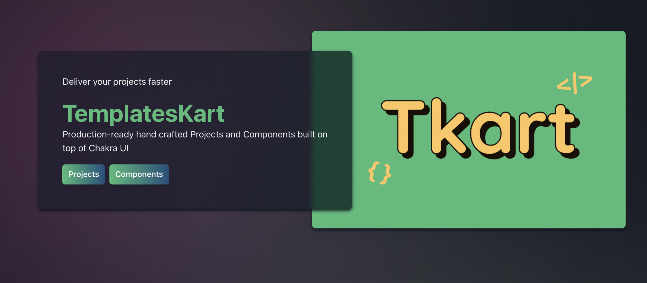 TemplatesKart New landing page built with ChakraUI Muhammad Ahmad