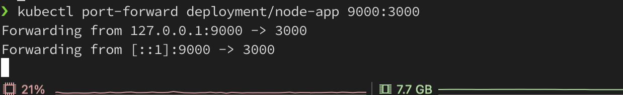 Kubectl port forwarding