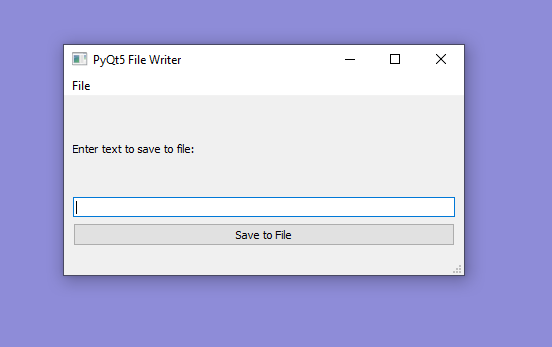 PyQt5 file writer app