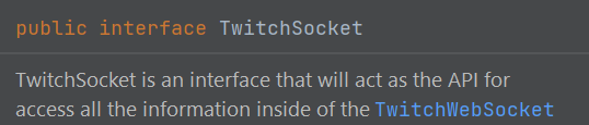 Interface documented
