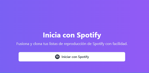 Primera sección de la app
