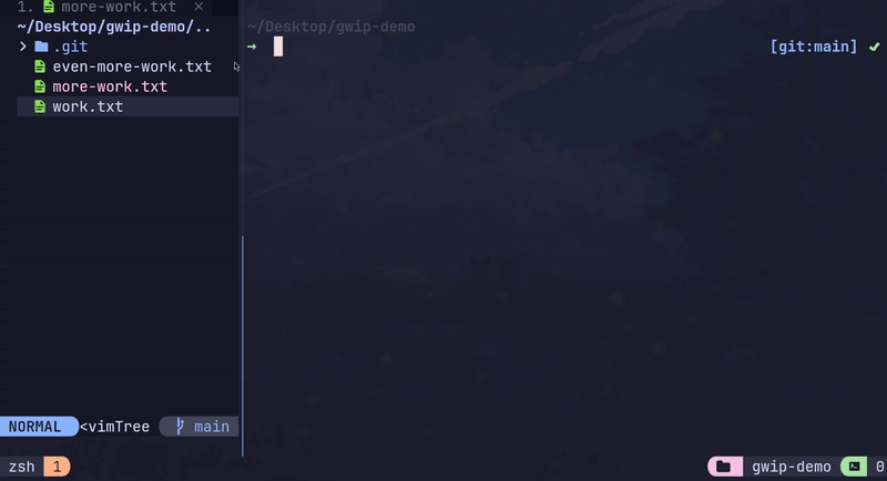 Using the gunwip command