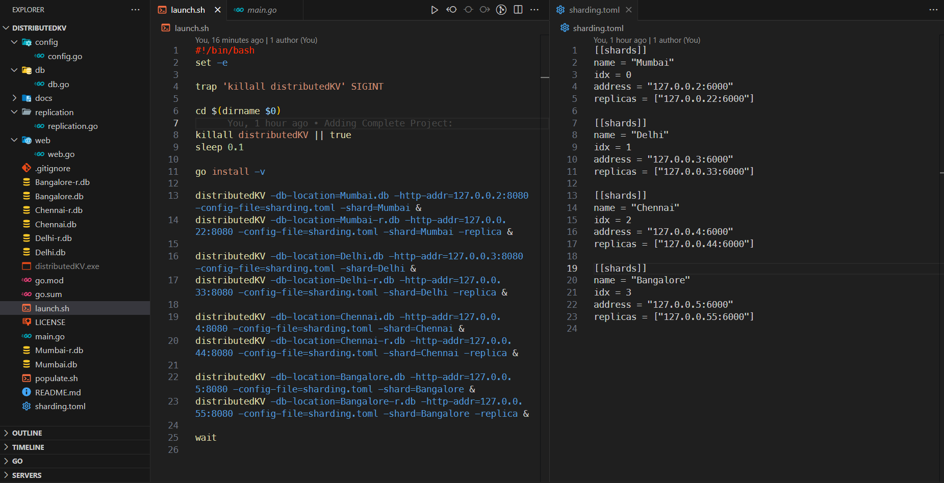 Distributed KV Database Config