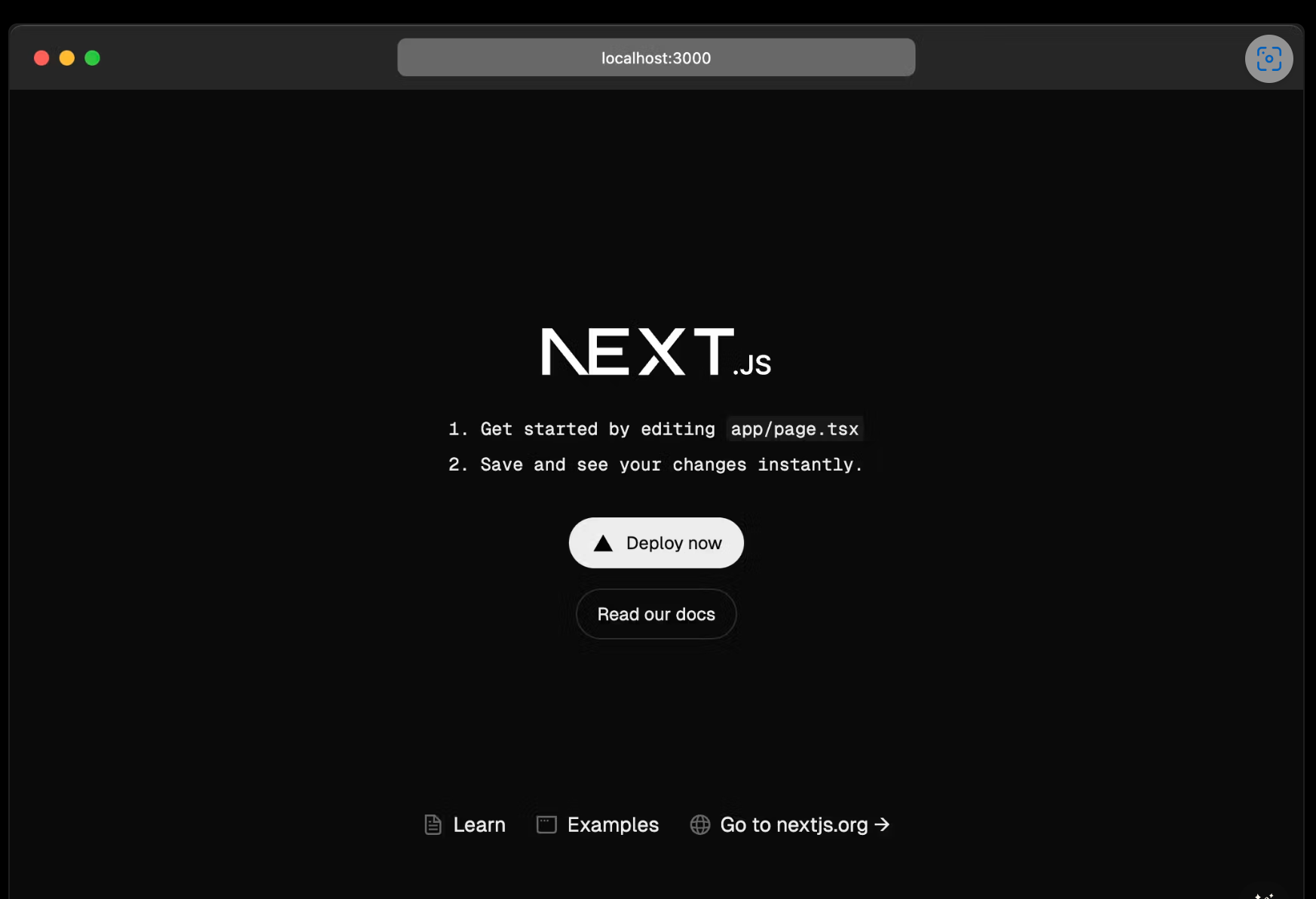 Create-next-app new design