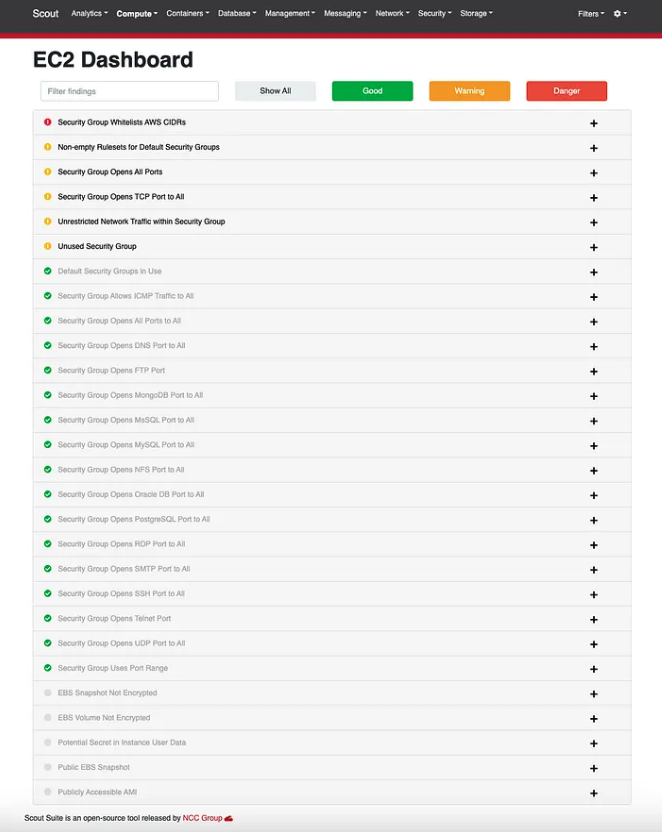 scoutsuite ec2 dashboard
