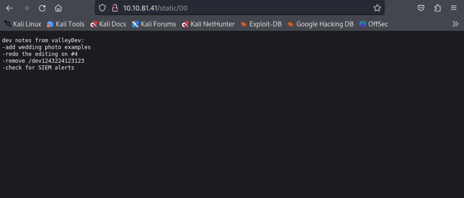 dev notes