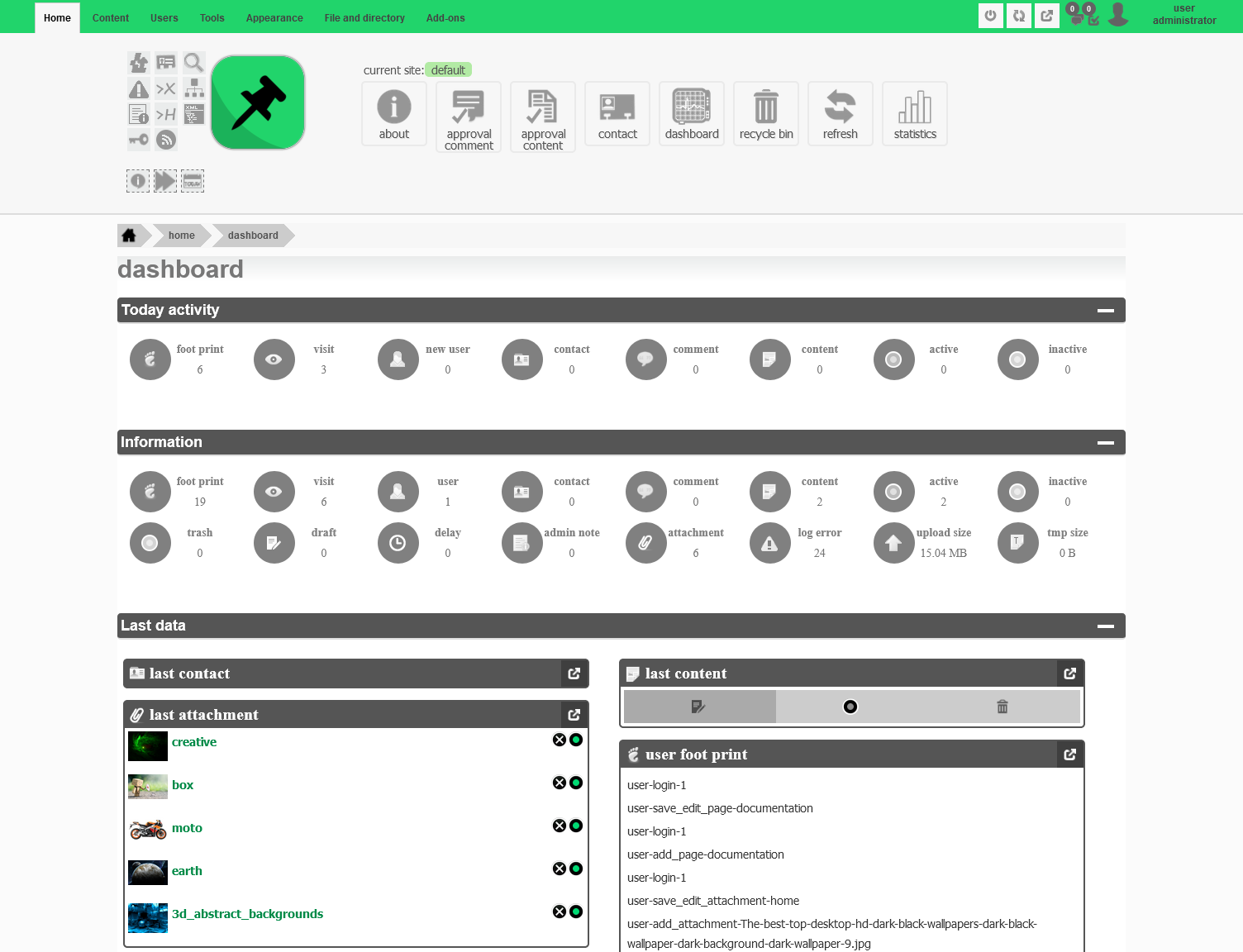 Elanat Admin Section