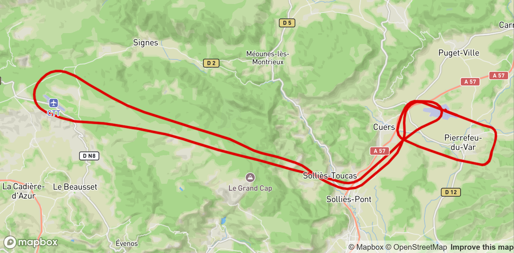 GeoJSON flat track in Mapbox