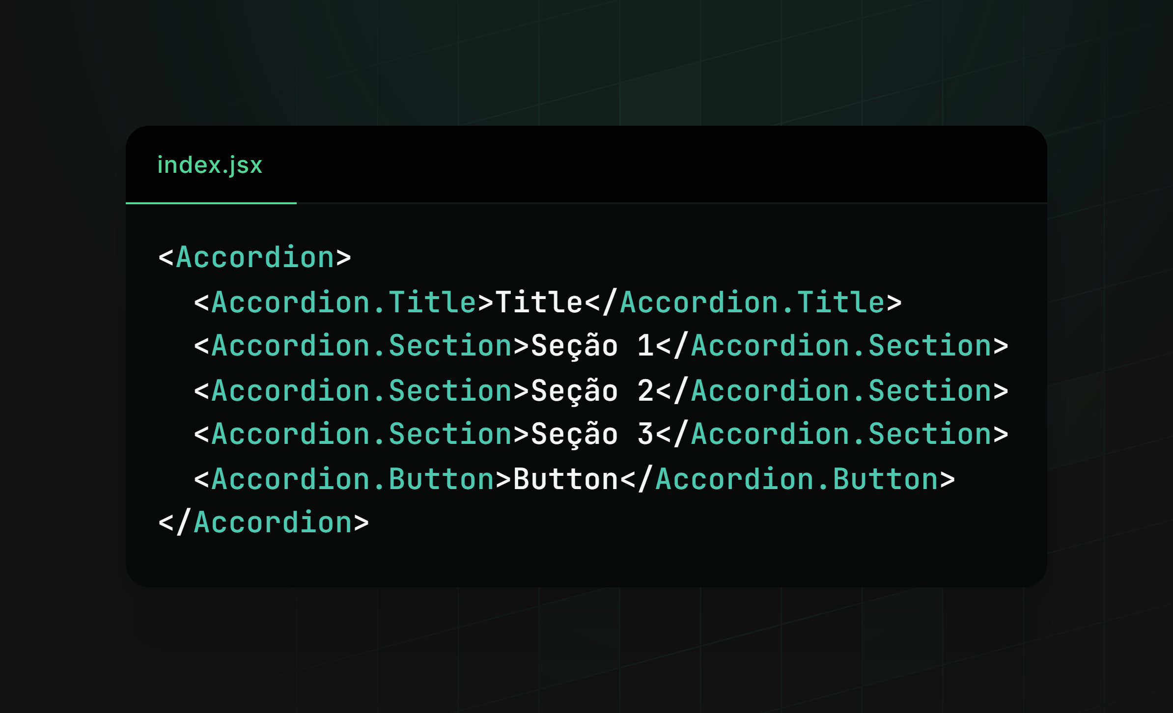 Example of an accordion component using compound components