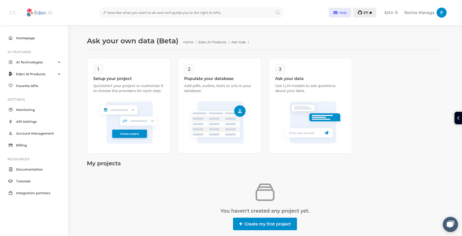AskYoda Chatbot Eden AI