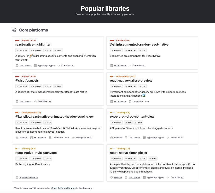 React Native Libraries