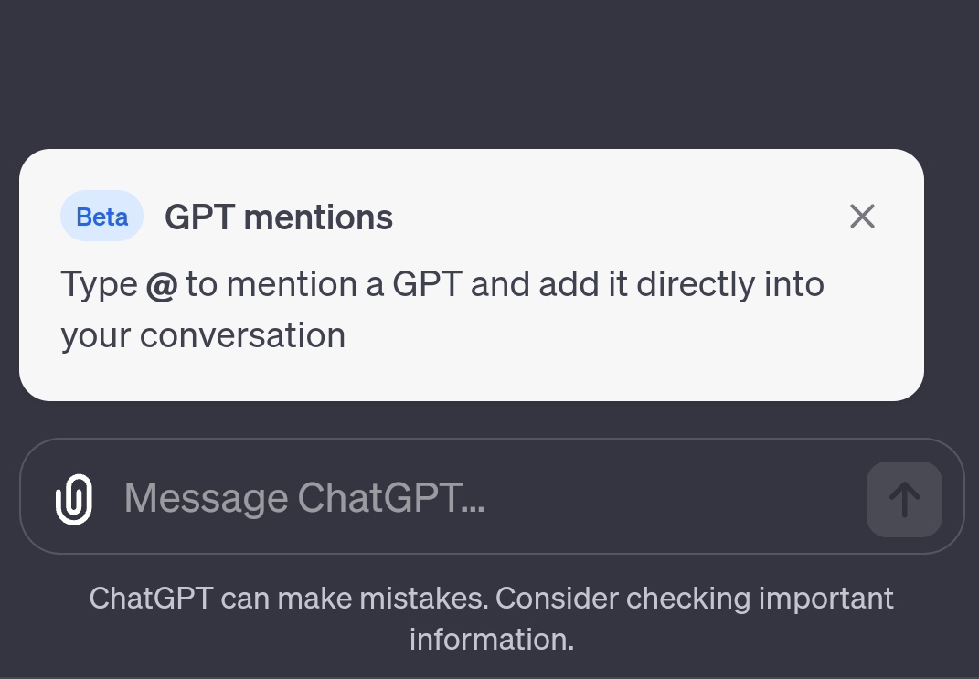 GPTs @ mentions