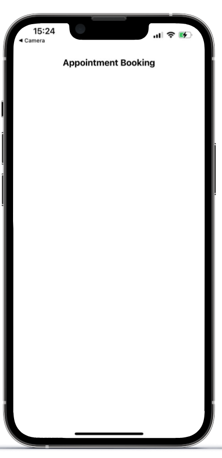 celular iphone mostrando um app no expo go