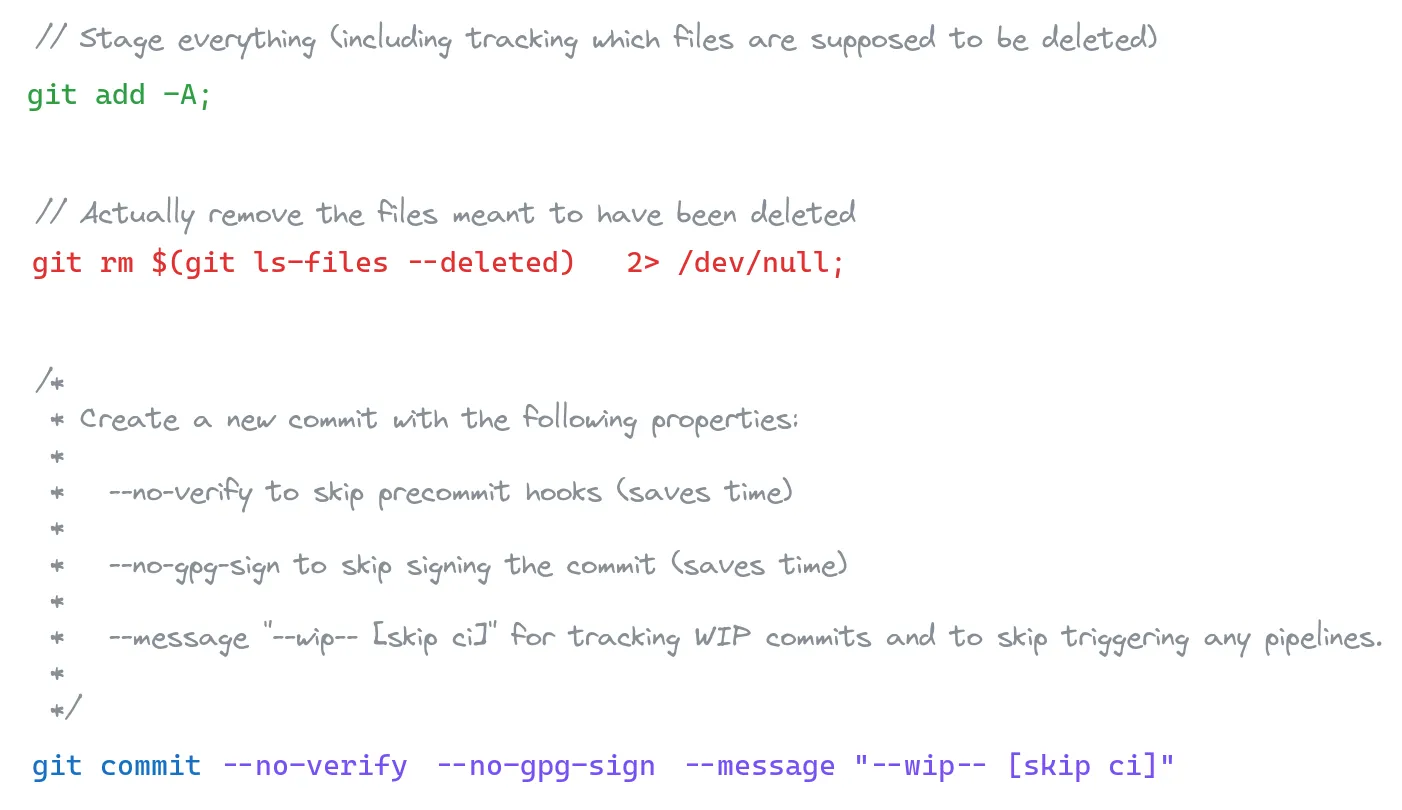 Breakdown of the gwip alias