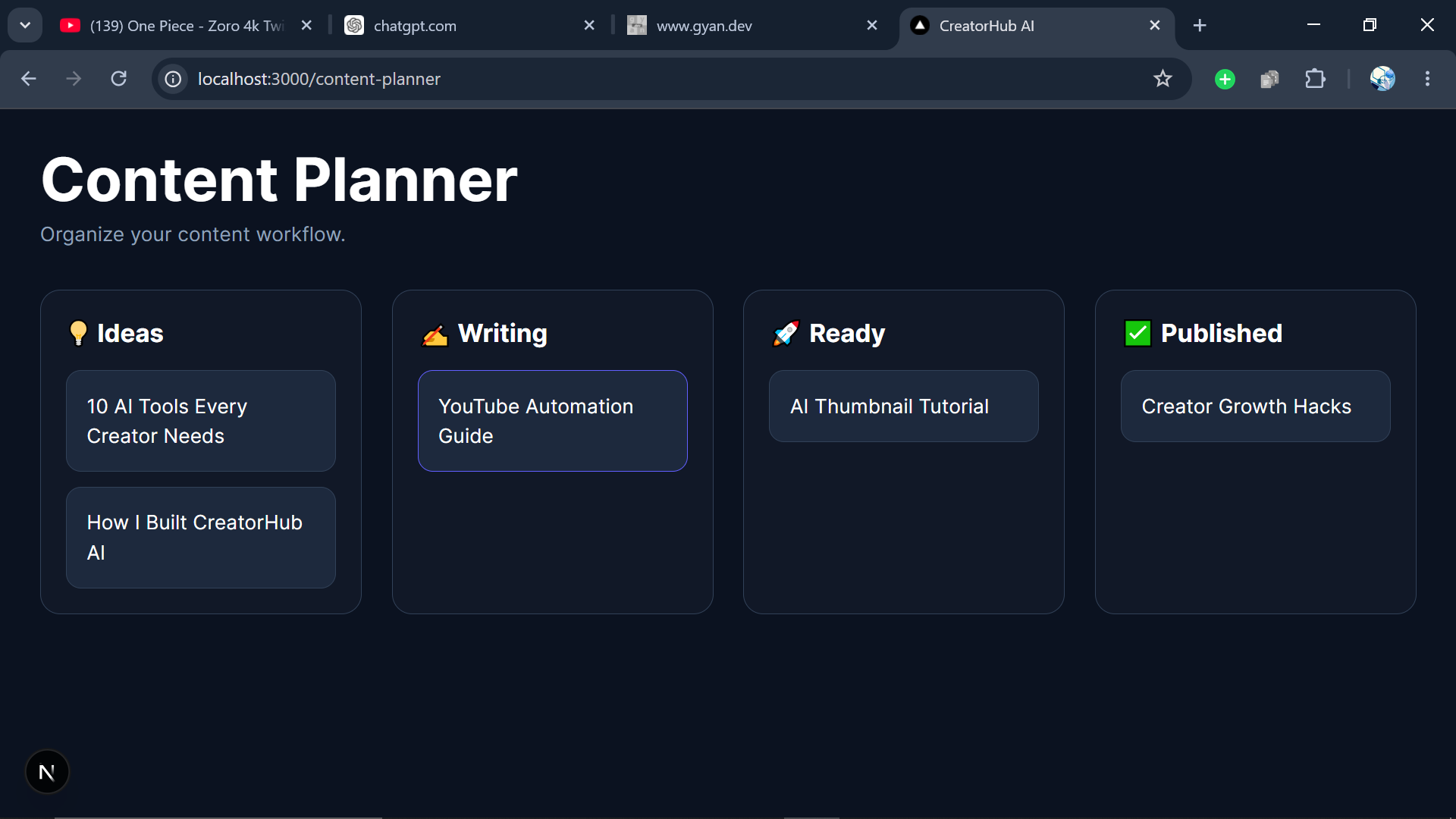 CONTENT PLANNER