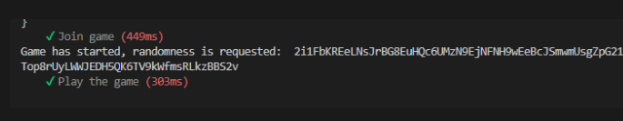 Randomness is requested