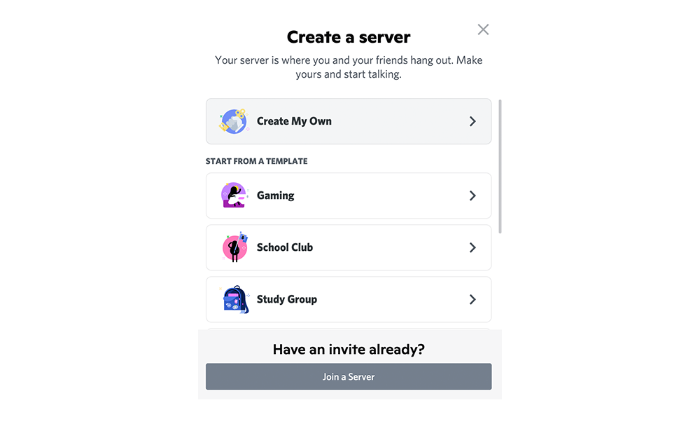 create server