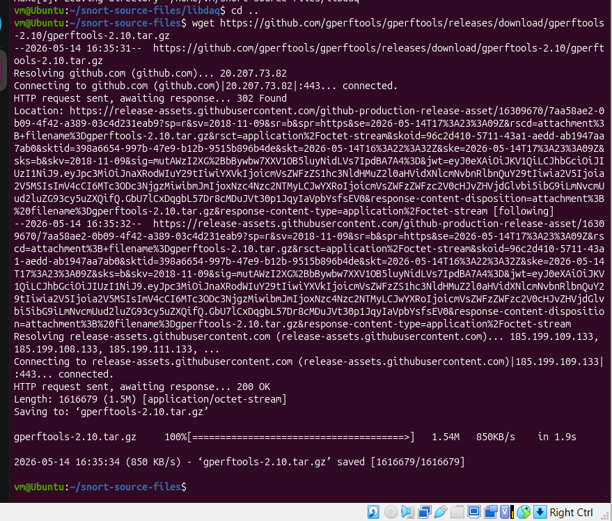wget gperftools