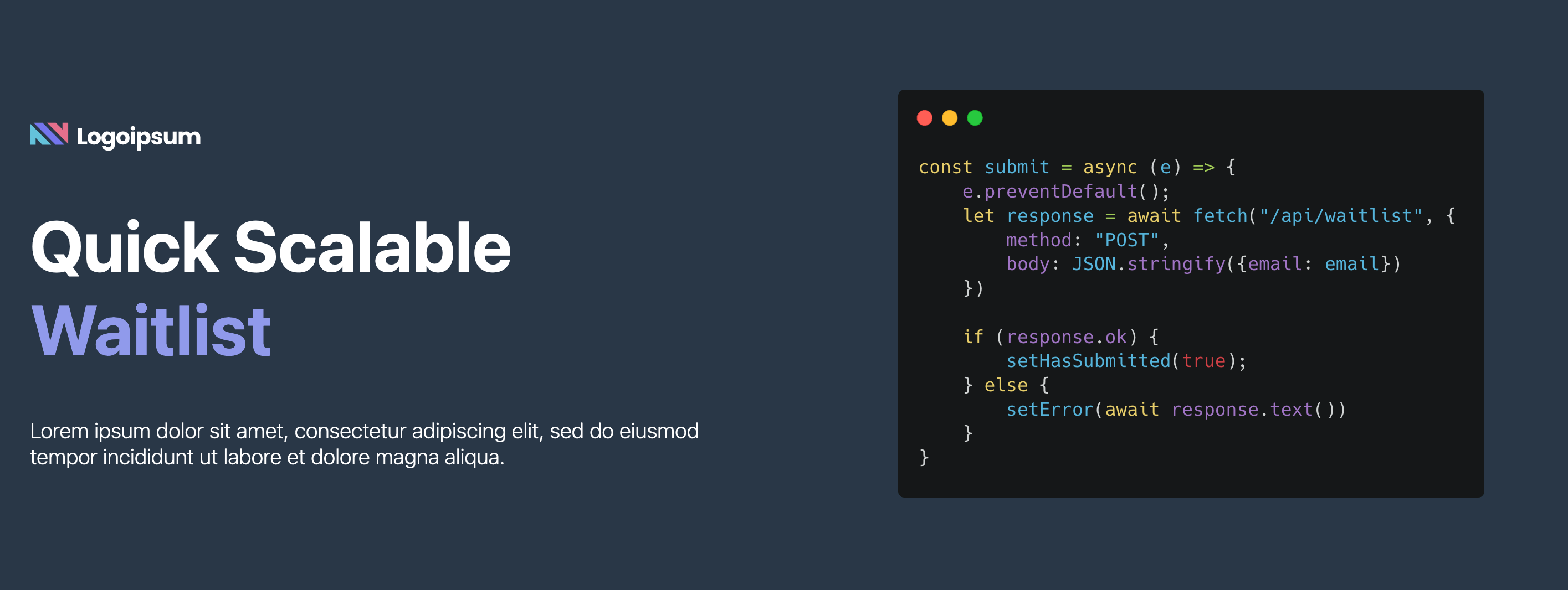 Formatted, but no form yet
