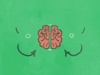 Gif de um cérebro. Representação de uma explosão de pensamentos. Fonte: Unifesp.