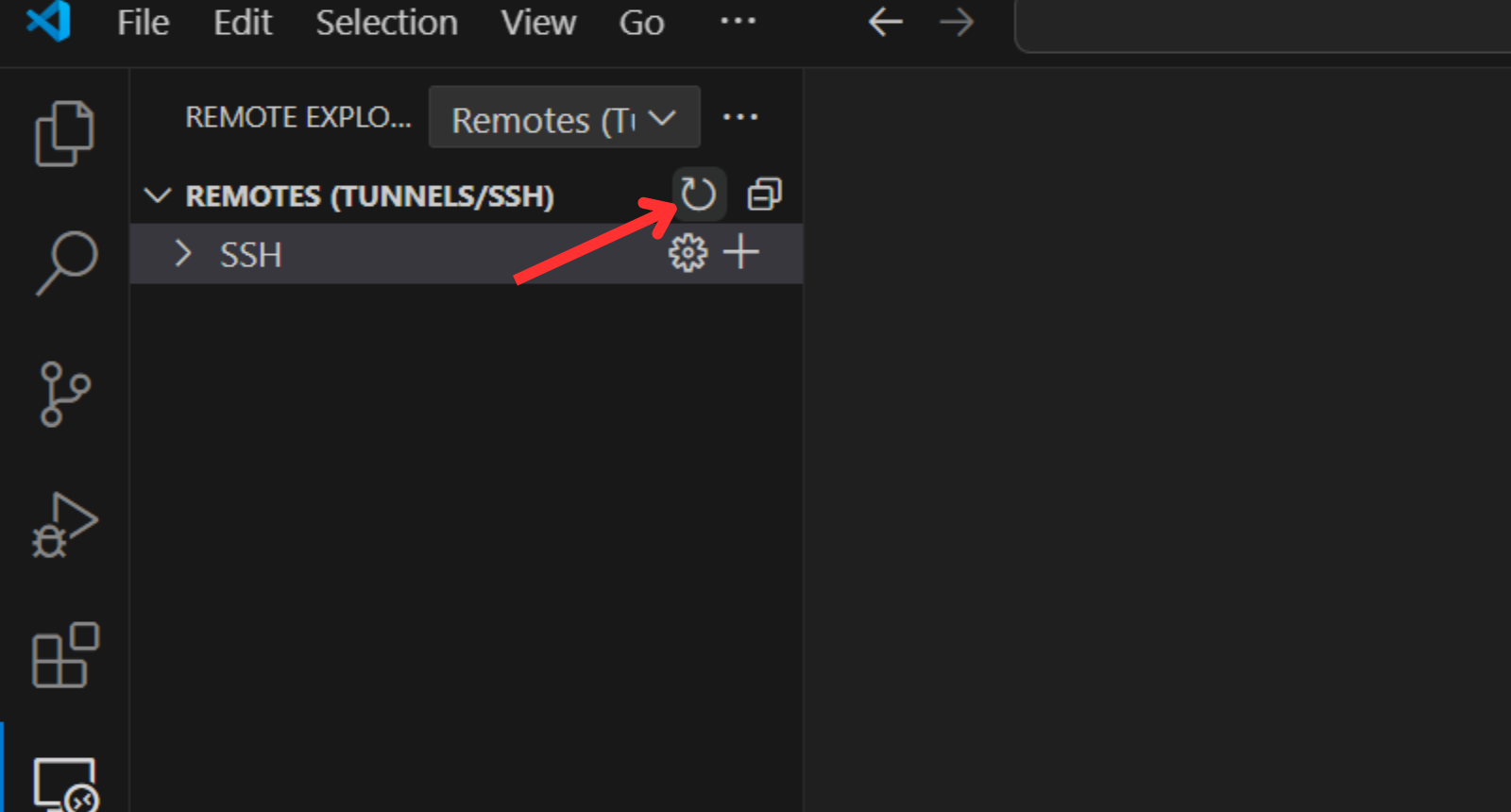 Refresh Remote SSH Panel