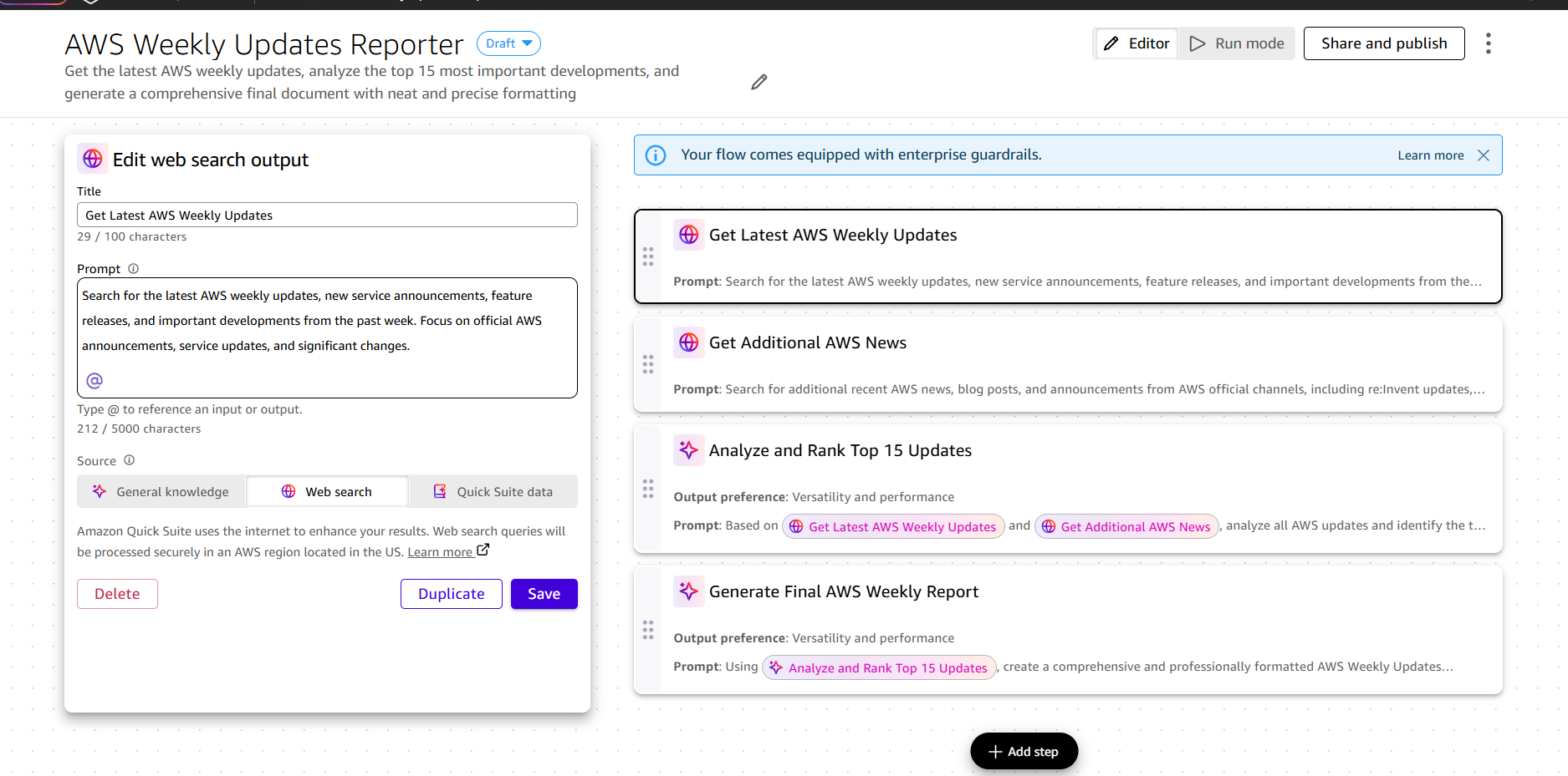Search mode selector