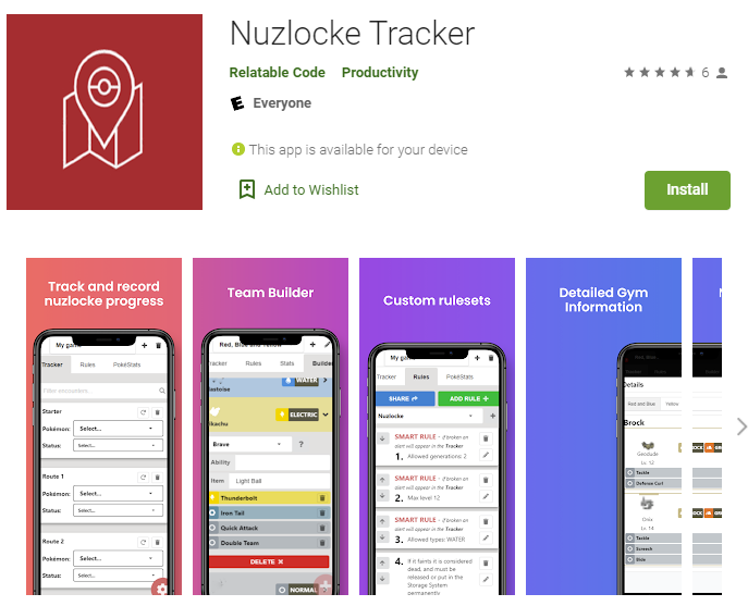 Google Playstore Listing