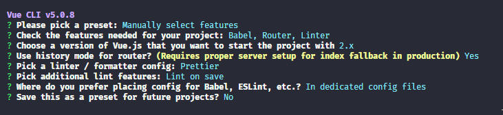 Vue application scaffolding options