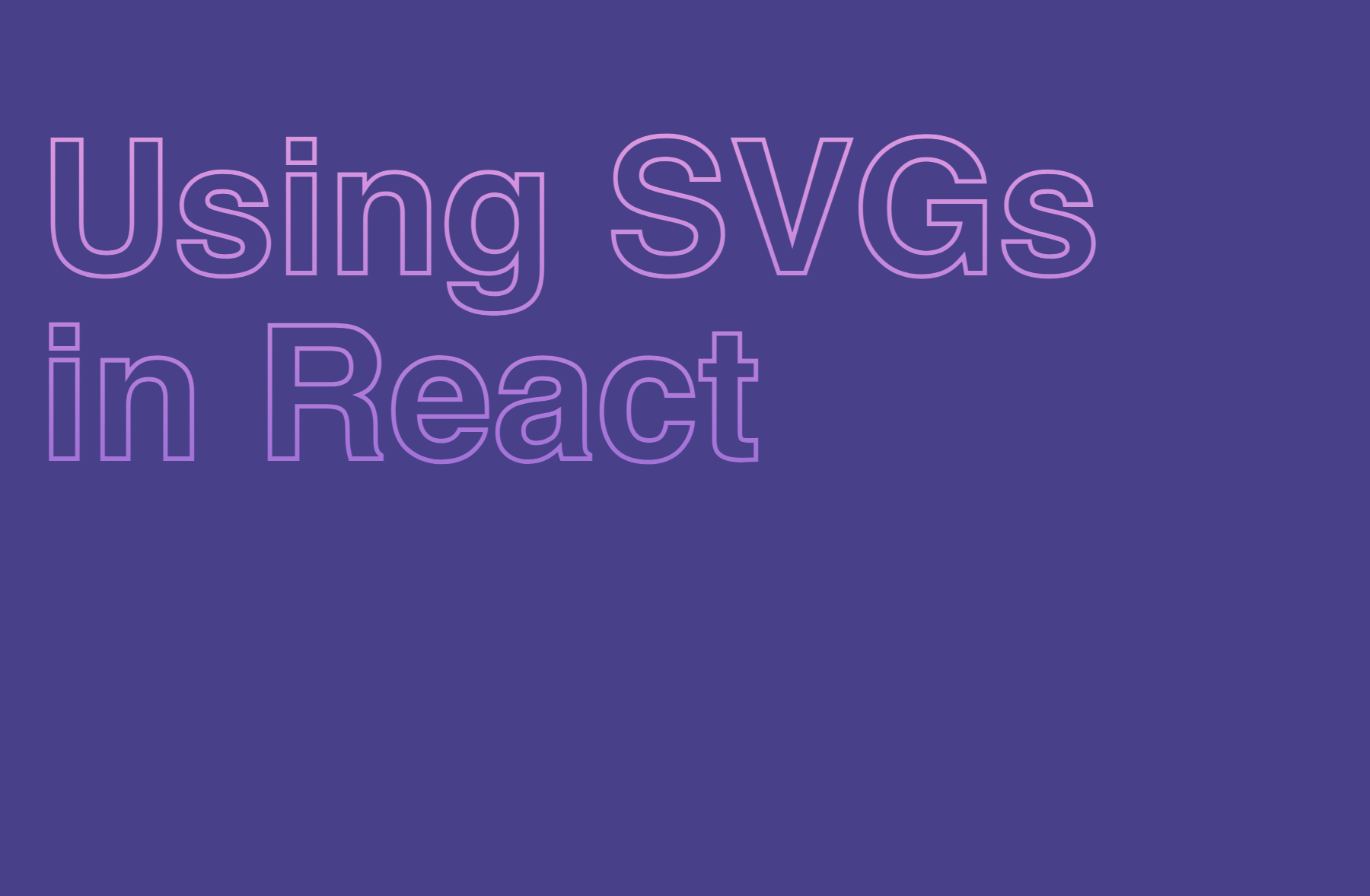 Outlined SVG text with a gradient effect