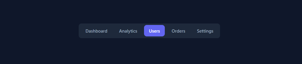 Navigation menu example