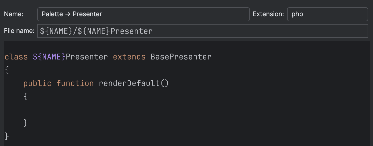 code example with variable