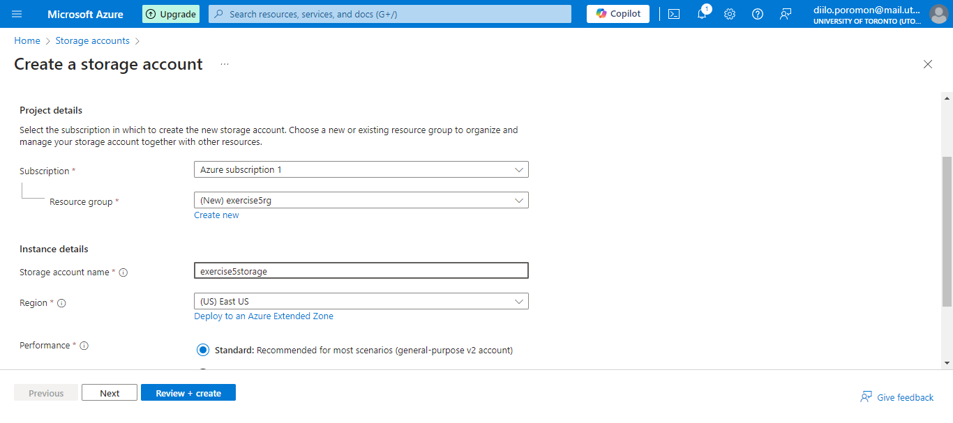 storage account company app