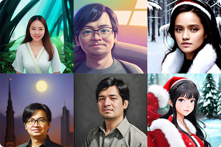 Stable Diffusion generated Avatars