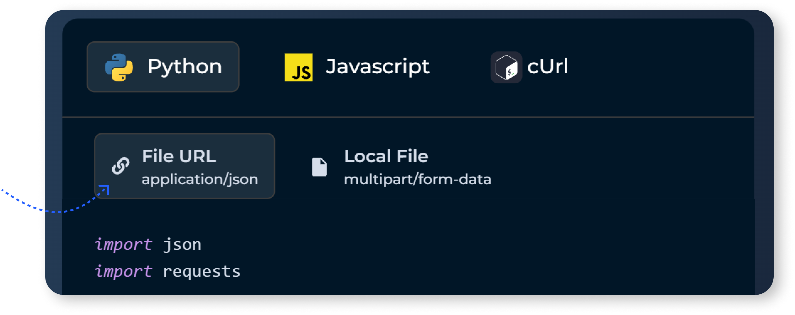Choose your file type Eden AI
