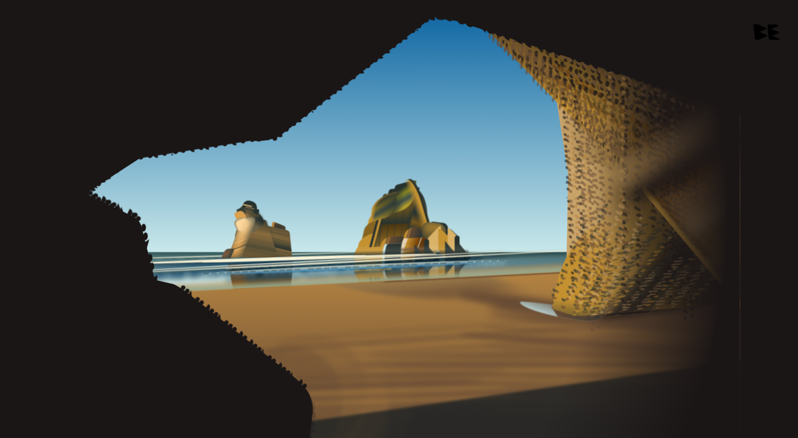 Windows 10 default lockscreen image recreated in CSS