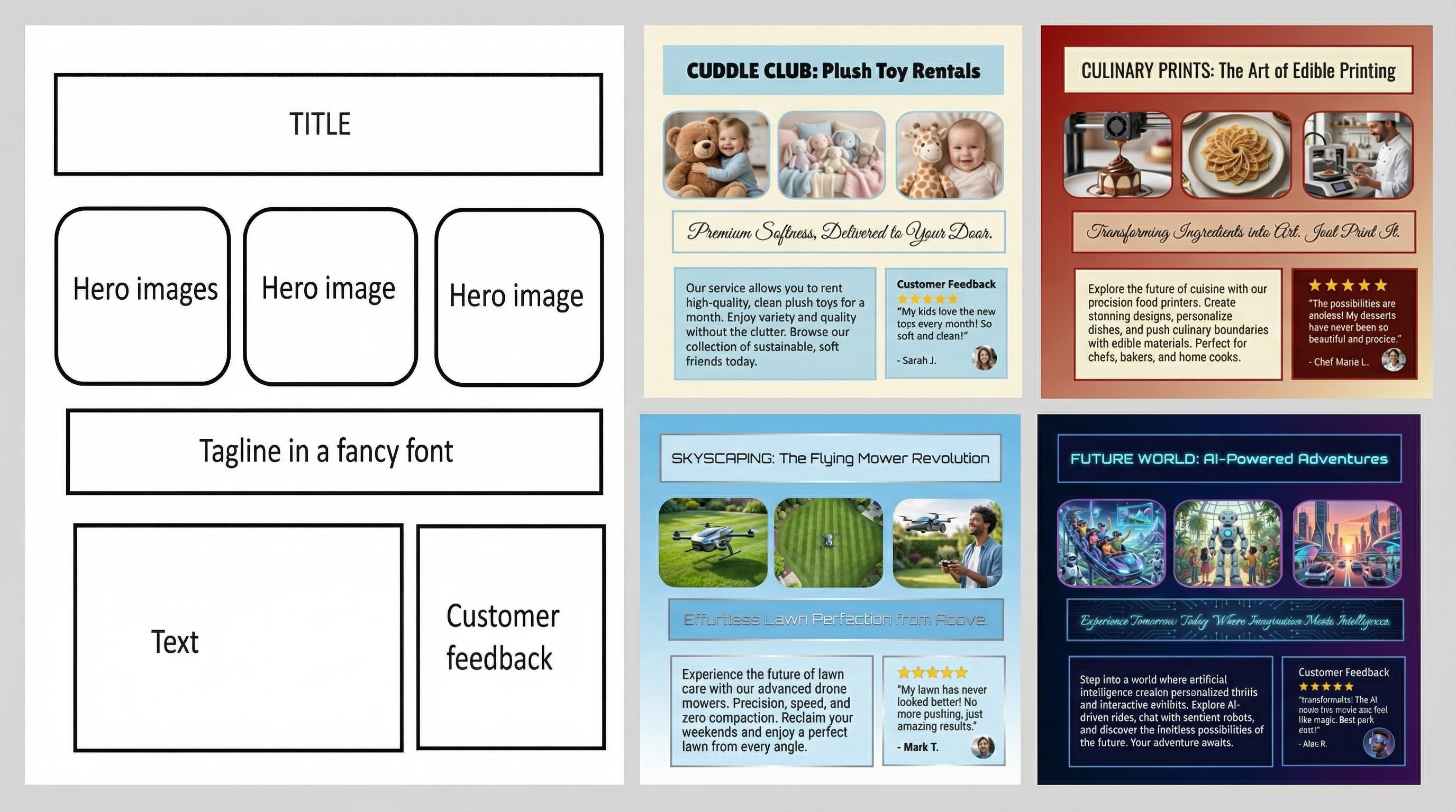 根據線框圖建立 UI 模型